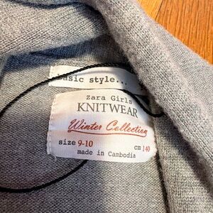 Zara girls open front cardigan